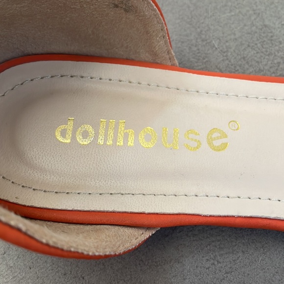 Dollhouse pointed toe orange flats - Picture 16 of 16